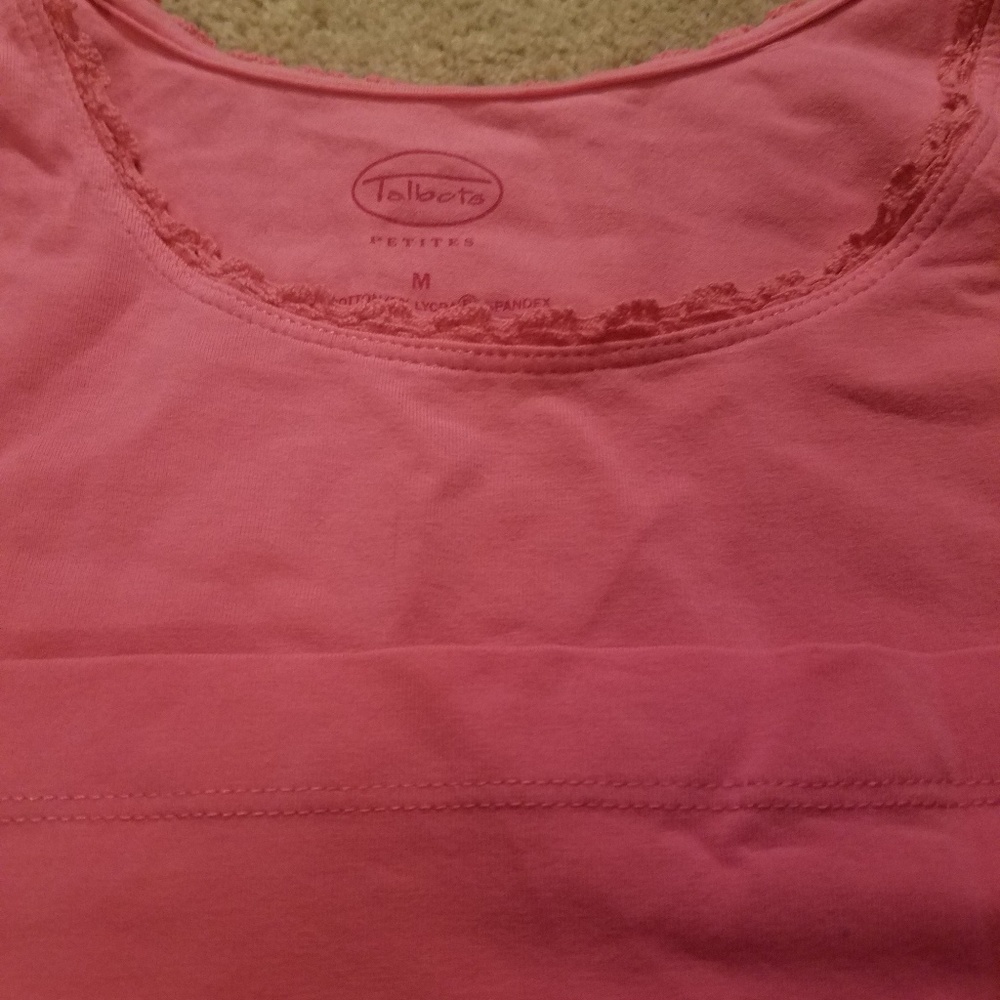 Talbots Pink Tank Top Medium Petite - Picture 4 of 4